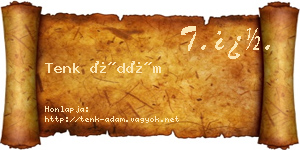 Tenk Ádám névjegykártya